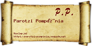 Parotzi Pompónia névjegykártya